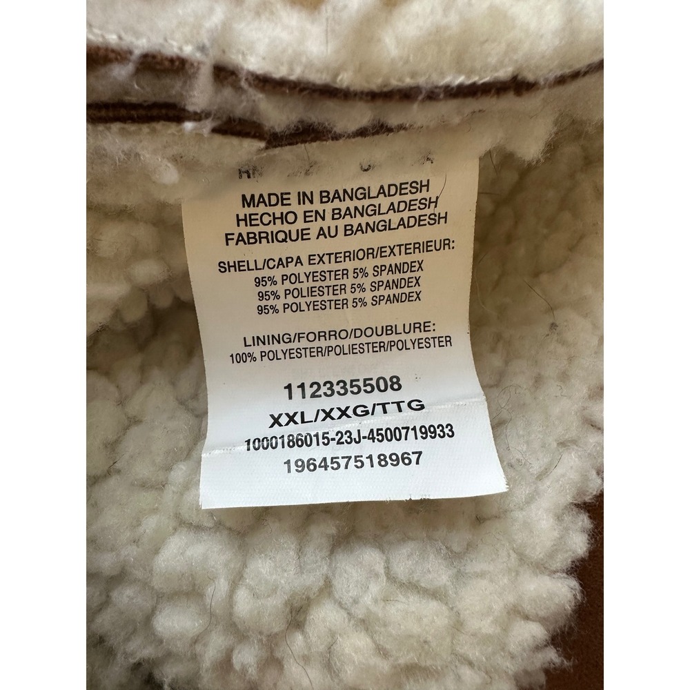 Wrangler Western Chore Coat Womens XXL Plus Faux Shearling Ranch Jacket Cowgirl - Picture 9 of 11